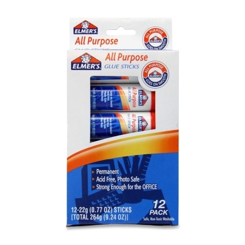 Elmer's Products Inc Glue Stick, All-Purpose, Permanent, Was(2x.39)