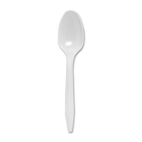 Genuine Joe Spoon, Plastic, Medium-weight, 1000 / CT, White(2x.40)