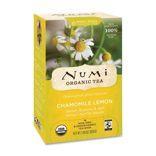 Numi Organic Tea Herbal Tea, Organic, 18 Bags / BX, Chamomile(4x.64)