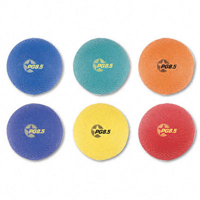 Playground Ball Set Nylon Assorted Colors 6 / Set