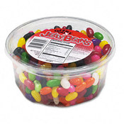 Office Snax Jelly Beans Assorted Flavors 2lb Tub 12/Carton Wholesale Bulk
