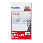Employee Time Card Weekly 4-1/4 x 7 100/Pad