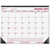 Monthly Desk Calendar 12 month, Jan-Dec, 22-3/4"x1