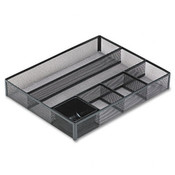 Deep Desk Drawer Organizer Metal Mesh Black