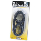 Softalk Coiled Phone Cord Plug/Plug 25 ft. Black Wholesale Bulk