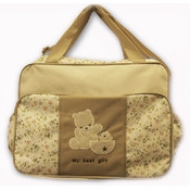 My Best Gift Bear Large Ivory Diaper Bag