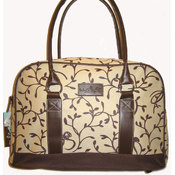 Brown/Tan Flowers Diaper Bag