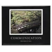 Communication Poster, 30"x24", Black Frame. 6 EA/CT.