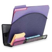 Magnetic File Pocket,w/Organizer,Steel,12-1/2"x4"x2-1/2",BK. .