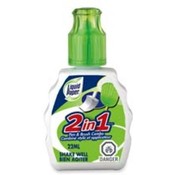 Correction Pen/Brush Combo, Foam Tip/Pen Tip, 22ml, White. .