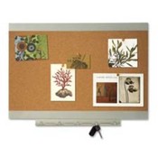 Bulletin Board,w/Steel Accessory Tray,11"x17",Silver. 4 EA/BX.