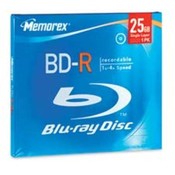 BD-R, 4X Max Speed, 25GB, Branded w/Jewel Case. 15 EA/PK.