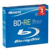 BD-RE Rewritable Disc, 1-4x, 25GB, 15/PK. 15 EA/PK.