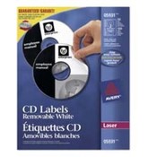 CD Labels, Laser Matte, Removable, 50/PK, White. 50 EA/PK.