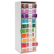 Numeric Coded Labels,"2",1-1/4"x15/16",500/BX,Light Orange. 500 EA/BX.