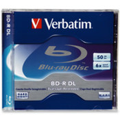BD-R Disk, Dual Layer, 50GB, 6X, Jewel Case . 1 EA/PK.