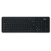 Silicone Rigid Keyboard, Wireless, 15-3/4"x5-1/8"x5/16", BK. .