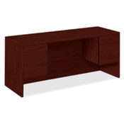 Kneespace Credenza, 60"x24"x29-1/2", Mahogany. 1 EA/CT.