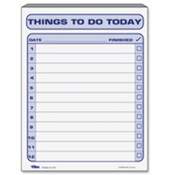 Things To Do Today Pad,8-1/2"x11",100/SHT,WE/BE Print. 6 EA/BX.