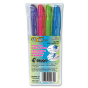 Gel Rolling Ball Pens, .5mm, Barrel/Green, Ink/Green. 12 EA/BX.