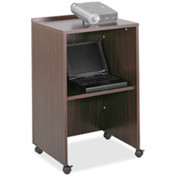 Lectern/Media Stand, 21-1/4"x17-1/2"x33-3/4", Mahogany. 1 EA/CT.