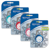Combination Lock, Microban, Assorted. 12 EA/BX.