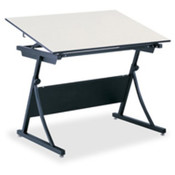 Base,F/Drafting Table,43"x29-1/2"x29-3/8"-37-1/2",Black Base. .
