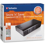USB 3.0 Desktop Hard Drive, 2TB, Black. .