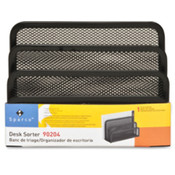 Vertical Sorter,4 Vanes/3 Slots,6-6/7"x3-1/4"x5-1/4",Black. 6 EA/BX.