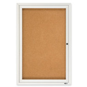 Cork Board W/Glass Door, 1 Door, 2'x3', Aluminum Frame. 1 EA/CT.