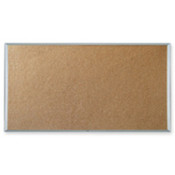 All-Purpose Cork Board, 2'x1-1/2', Economy Aluminum Frame. 1 EA/CT.