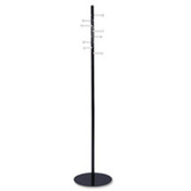 Nail Head Metal Costumer,8 Hooks,15"x67",Black/Aluminum. .