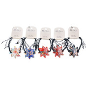Bracelets Murano Star Shaped Leather Stings  5 Asst