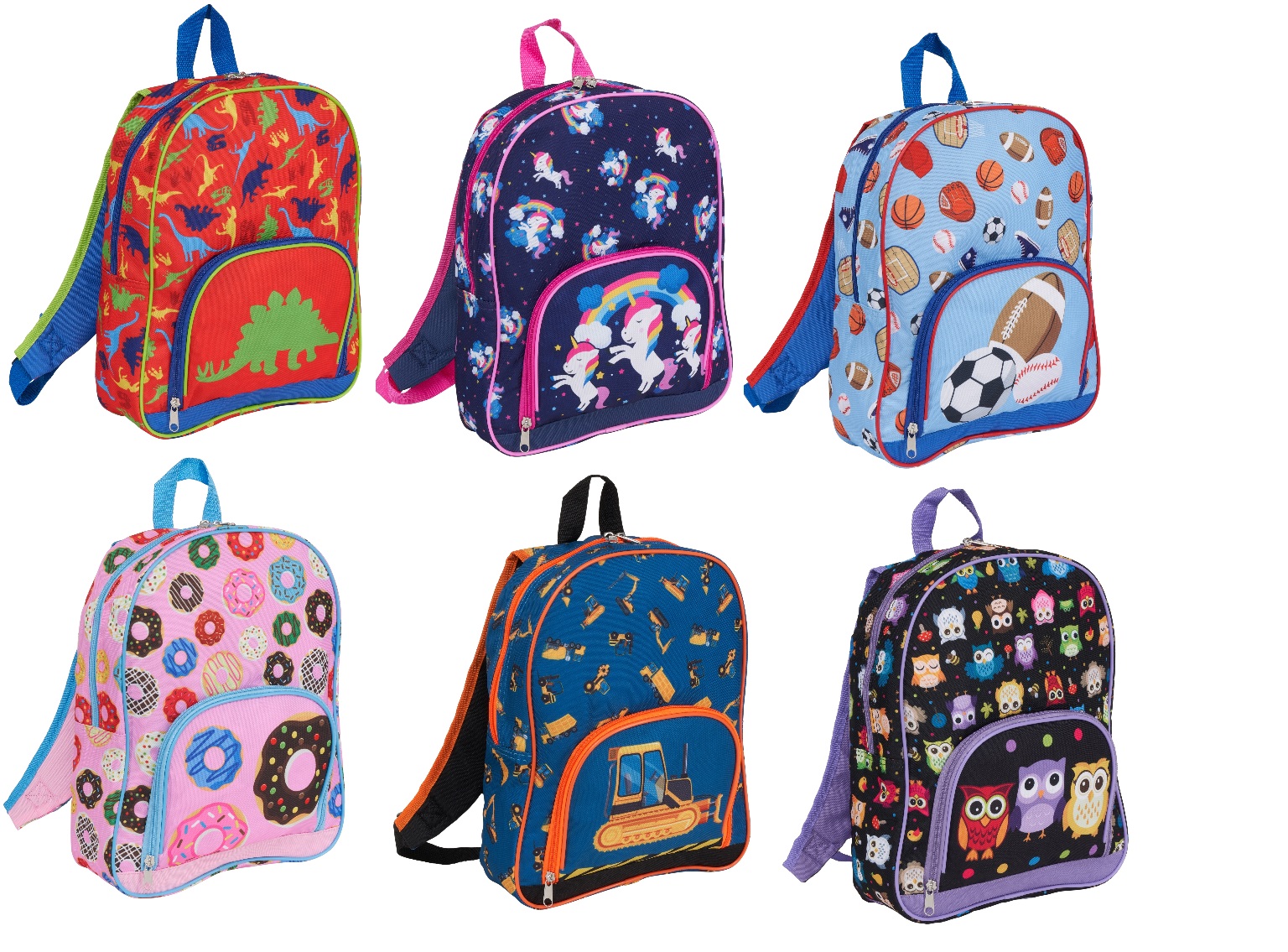 Wholesale 14" Printed Kiddie Backpack (SKU 2345586) DollarDays