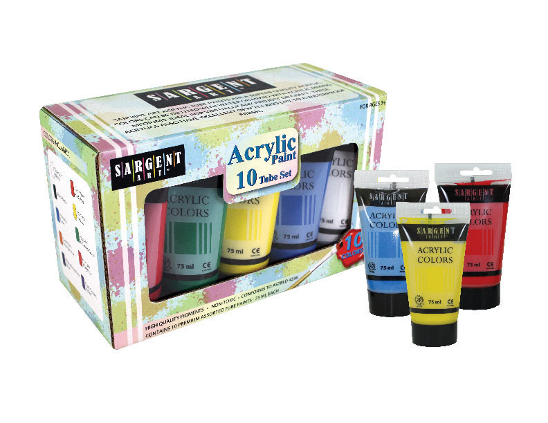 Wholesale Acrylic Paint Sets 10 Tubes, Assorted