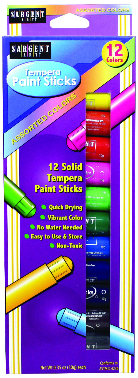 Wholesale Tempera Paint Sticks 12 Pack, Assorted DollarDays