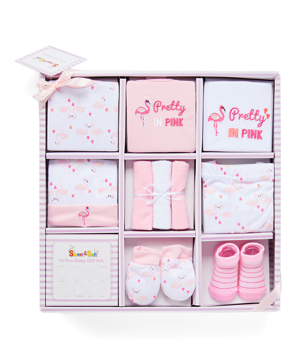 Wholesale 10 Piece Baby Gift Set Pretty in Pink (SKU 2343155) DollarDays