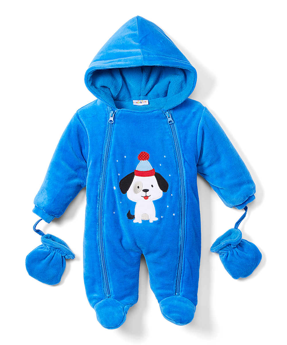 Wholesale Newborn Boys' Snowsuit Royal Blue, Snow Puppy, 09M
