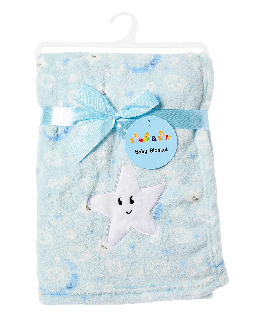 Wholesale Baby Blankets Fleece, Blue, Star and Moon DollarDays