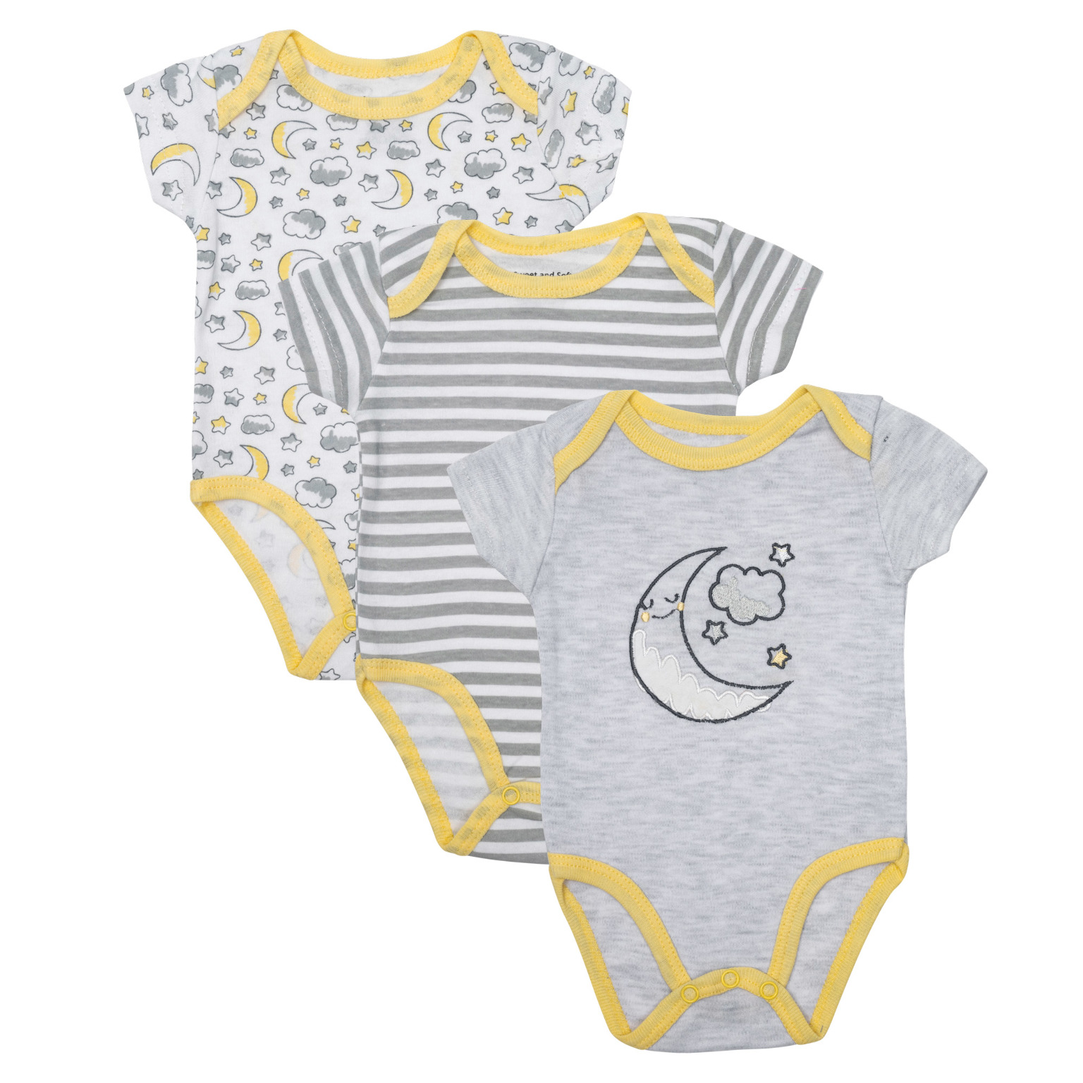 Wholesale Babies' Gender Neutral Bodysuits 1224M, Moon DollarDays