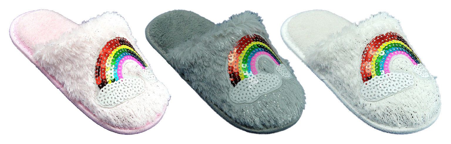 joules rainbow slippers womens