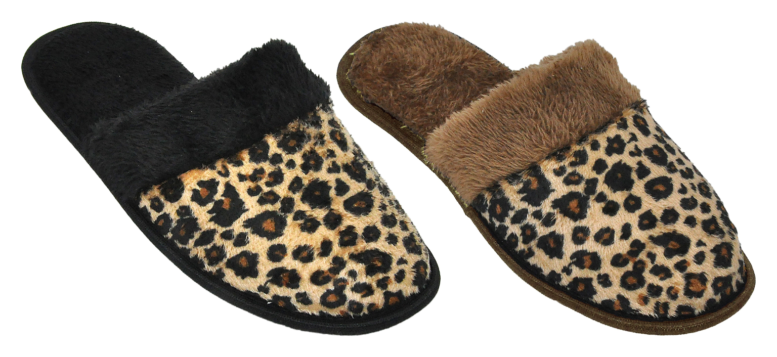 river island leopard slippers