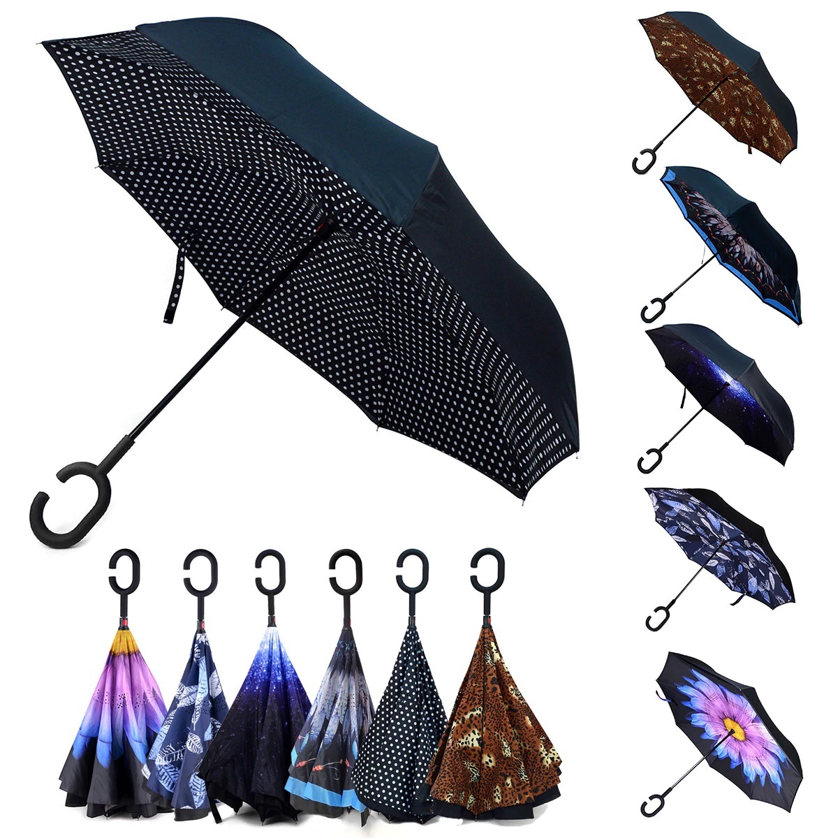 Wholesale Double Layer Underneath Design Umbrella (SKU 2344924) DollarDays