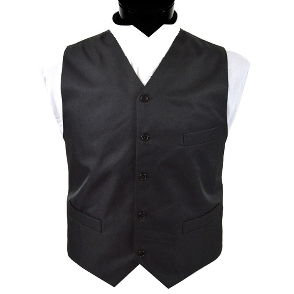 Wholesale Men's Black Formal Vests Assorted Sizes (SKU 2345146