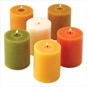 Earthtone Pillar Candles - Package of Six