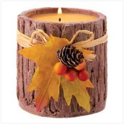 Round - Bark Candle