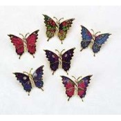 Colorful Brass Butterfly Pins