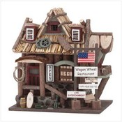 "Wagon Wheel Restaurant" Birdhouse