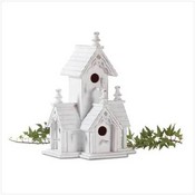 Wood Distressed Victorian Birdhouse