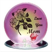 I Love You Mom, Glass Candleholder